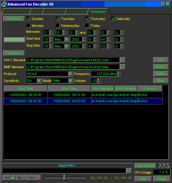 Advanced Fax Decoder - Scheduler